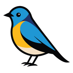 Solid color Northern Parula animal vector design