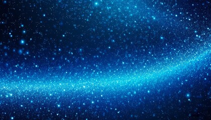 Fototapeta premium Abstract blue glowing sky filled with stars and light, perfect for Christmas. Made with Generative AI Technology
