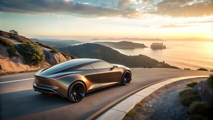 Obraz premium design of modern a car on the road