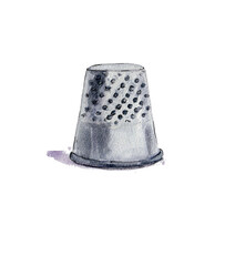 Sewing as a hobby or profession. Sewing items, watercolor illustration