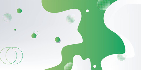Modern graphic element with background Abstract geometric shapes. Gradient Dynamic abstract composition Vector illustration. Design element for web banners, posters, green and white.