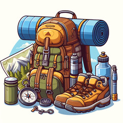 Adventure Equipment Vector Design
