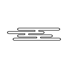 Cloud Japanese, Chinese. Asian elements. Pattern cloud for design prints. Clouds cartoon isolated on white background.