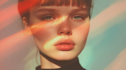 Prismatic distortion photo effect mockup, adding a captivating visual style.