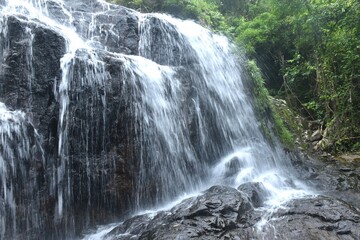 Sa Lad Dai waterfalll in forest at Banna travel location on Thailand