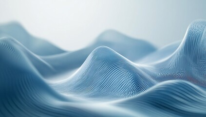 Abstract blue wavy background with a rope or cable shape