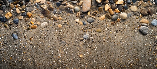 Hard Sand Beach Pebble Gravel Background
