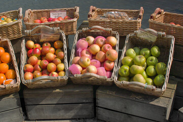 gruit and vegetables at a farmers market