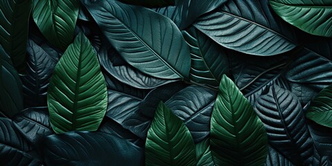 blue and green leaves