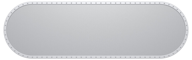 leeres Metallschild, isoliert