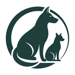 A versatile collection of dog silhouettes in vector format. Ideal for logos, prints, and design projects that feature various canine breeds in minimalist and elegant black and white outlines.