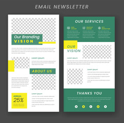 Modern Newsletter Email Template Design for Business Agency