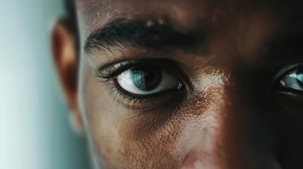 A close-up of a person's eye conveying depth, emotion, and a sense of curiosity, capturing a powerful and intimate visual experience.