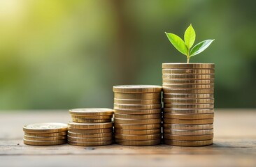 coins stack for saving money and financial planning concept, saving to buy a house