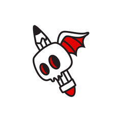 skull character design vector illustration