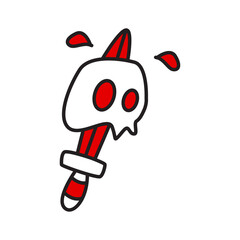 skull character design vector illustration