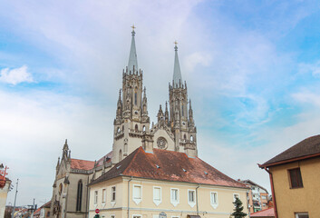 Obraz premium The Roman Catholic Church of St. Gerhard in Vršac, Serbia.