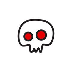 skull character design vector illustration