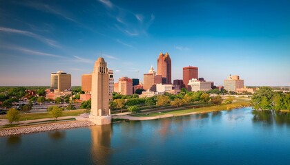 Fototapeta premium Exploring the urban landscape of omaha, nebraska in the united states