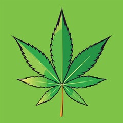 cannabis leaf vector image illustration and arework