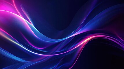 Abstract Neon Wave Illustration