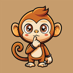 monkey vector image illustration and artwork