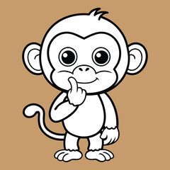 monkey silhouette vector image illustration and artwork