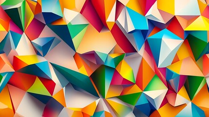 Fototapeta premium Colorful geometric pattern, abstract geometric shapes, bright and bold, modern design.