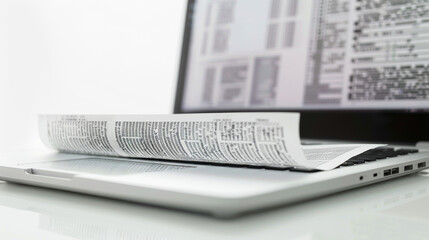 Optical character recognition (OCR) software for converting scanned text into editable documents graphic resoruce isolated on white background