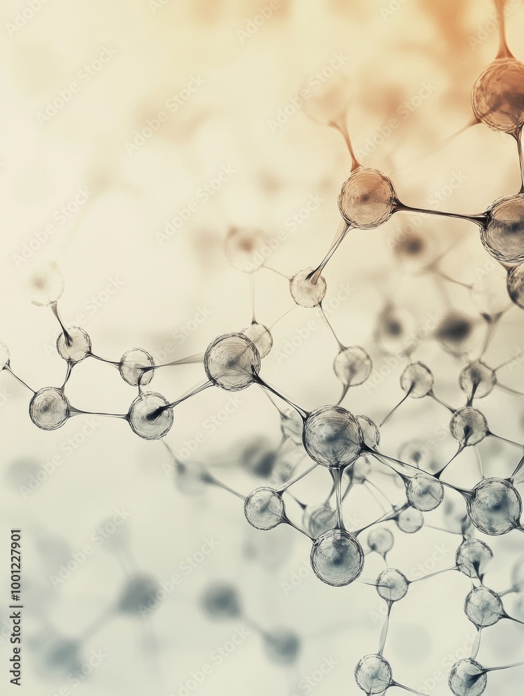 Aufkleber abstract representation of molecular structures showcasing chemical connections in a scientific and 