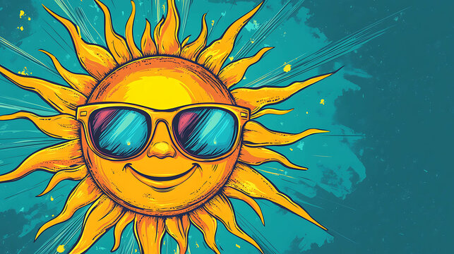 Sun and sunglasses top