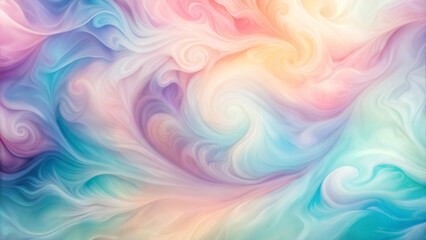 Obraz premium Dreamy abstract background with pastel swirls and soft colors creating a vibrant, fluid design