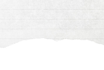 White piece of paper isolated white background