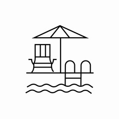 swimming pool icon sign vector