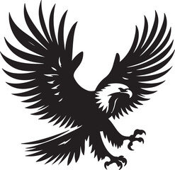 Obraz premium African Fish Eagle black and white vector design