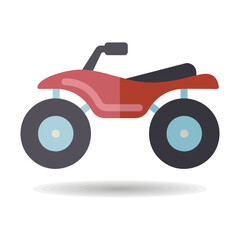 ATV rider, Quad bike flat vector isolated icon