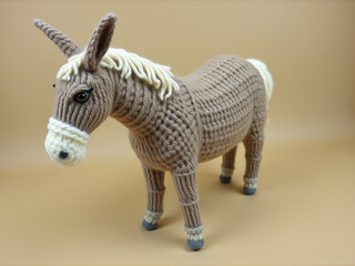 donkey made by wool