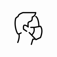 man with mask icon sign vector