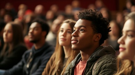 Fototapeta premium Diverse College Students Engaged in Learning Experience