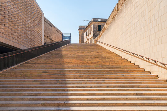 A flight of steps located near Putirjal city gate in Valletta, Malta