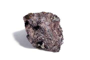 Pelitic Schist Rock isolated on white Background