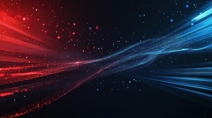 Fototapeta premium Abstract Red and Blue Light Trails