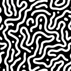 Fototapeta premium Design for black and white geometric pattern background | Abstract modern art decoration