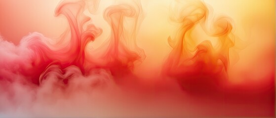 Abstract Red and Yellow Smoke