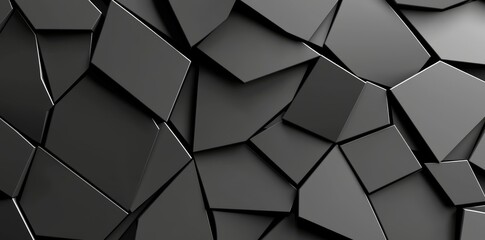 Black and white abstract background with geometric triangle shapes layered with texture in abstract border art