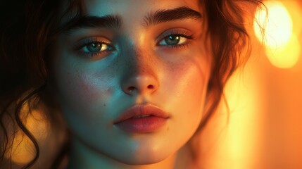 Fototapeta premium Captivating Portrait of a Young Woman