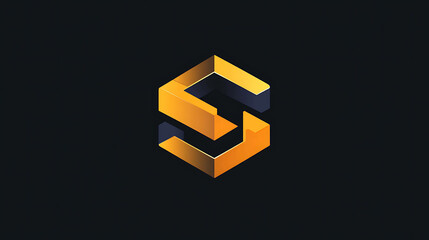 A modern, bold logo featuring the letter S in a three dimensional, hexagonal shape. The color scheme of gold and black suggests power, sophistication, and luxury.