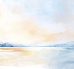 Obraz premium Beautiful handpainted artwork that can be used for a variety of creative design projects: posters, banners, cards, websites, wallpapers, magazines. Soft colors and modern painting style.
