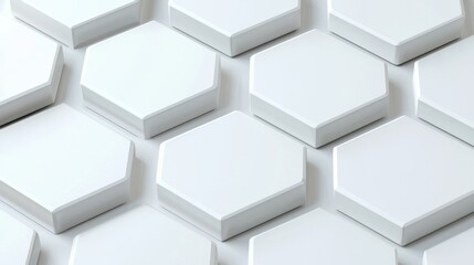 Obraz premium 3D Illustration of a white tiled business style background