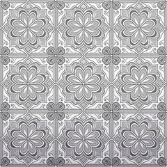 Fototapeta premium Abstract bright wjite gray mosaic tile wall texture background - Arabesque moroccan marrakech vintage retro ceramic tiles pattern